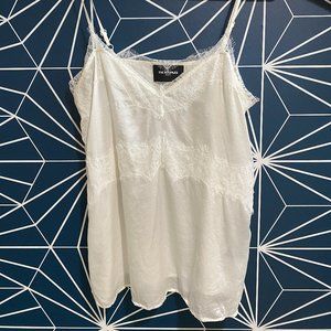 The Kooples Waved Lace-inset Camisole Top (100% silk)